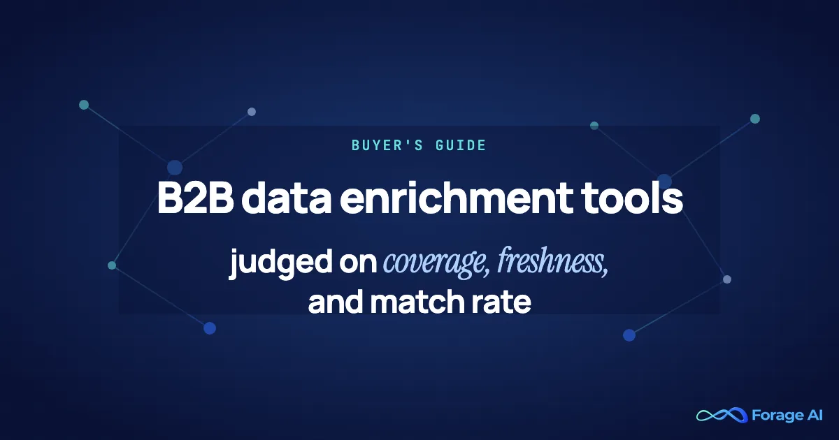 Best B2B Data Enrichment Tools: Coverage, Freshness & Match Rates Compared