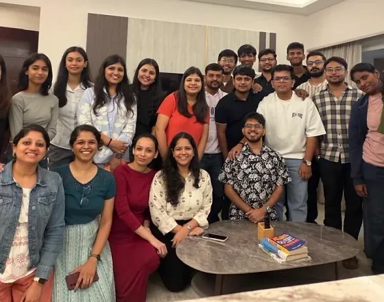 The team gathered at a Forage AI workation
